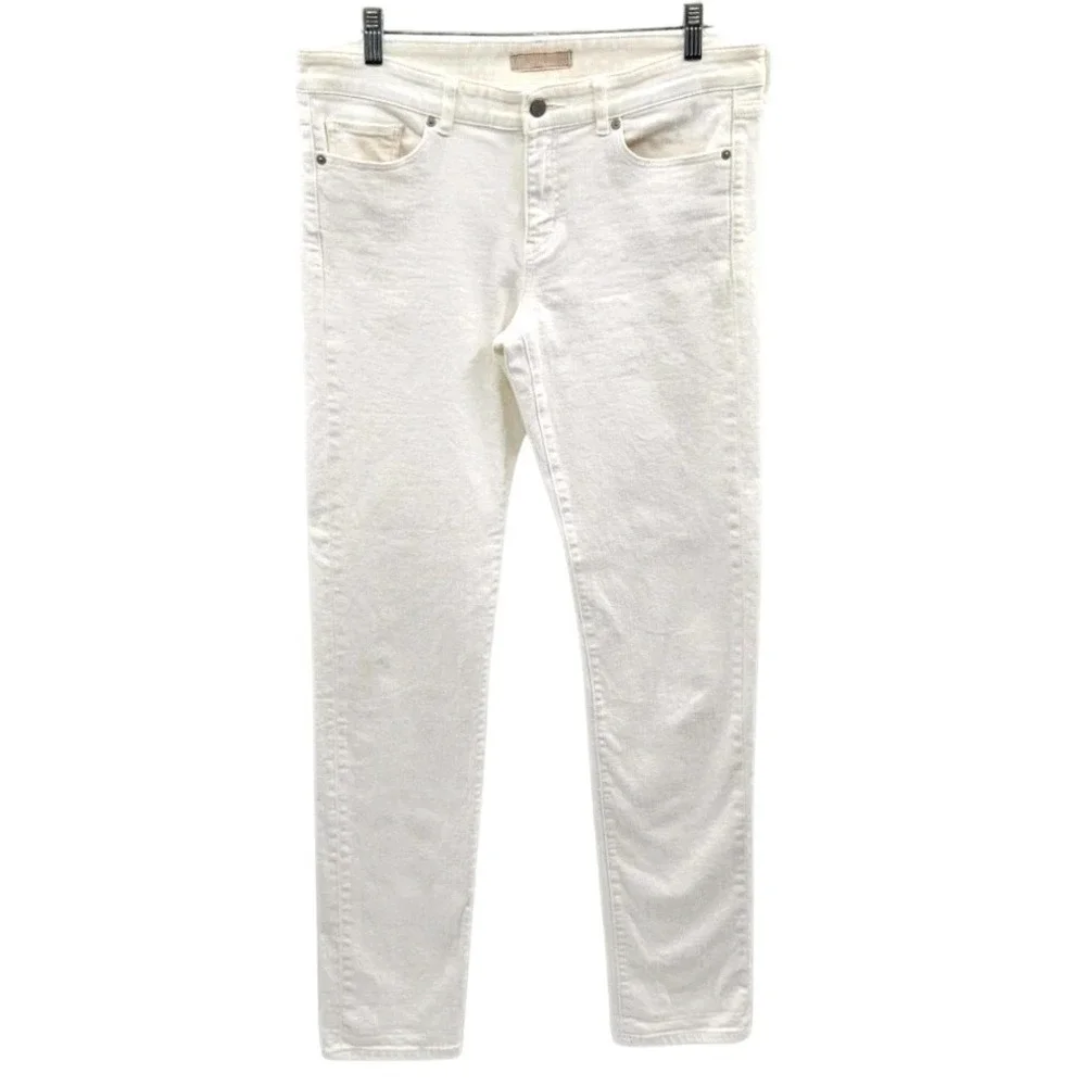 UNIQLO Slim Fit Tapered Jeans White‎ Middle Rise Japanese Fabric